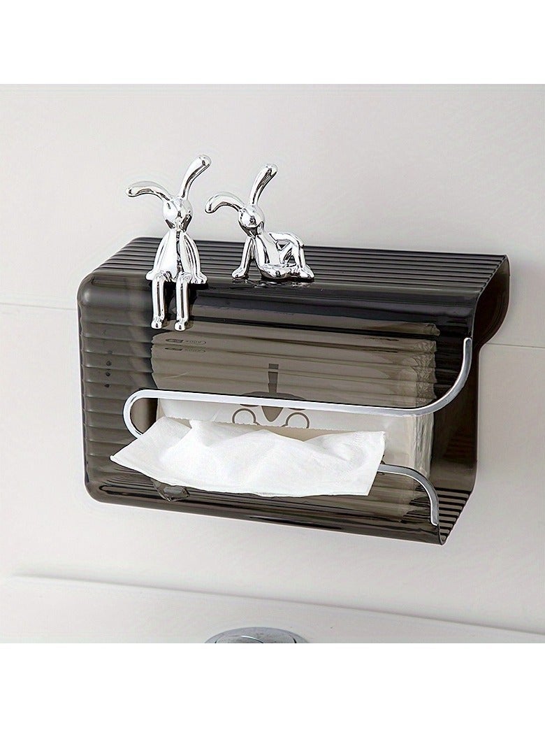 زينة كونسول سيارة 2PCS تماثيل أرنب لطيفة بأرجل طويلة، ديكور داخلي للسيارة للكونسول/الطبلون، بلاستيك ناعم مصقول، هدية للأطفال والكبار - Image 3